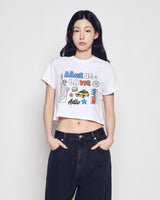 25FW WOMAN NY IMAGE CROP SHORT SLEEVE T-SHIRT WHITE