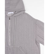 MESH KNIT HOOD ZIP-UP