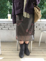 Neko Flower Midi Skirt