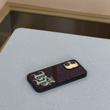 western glass case (burgundy)
