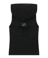 ヒカフードクロップバックレススリーブレス (2COLOR)