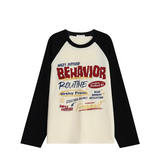 Rael Nagrang color matching point loose fit knit long sleeve