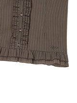 SQUARE BLOUSE BROWN
