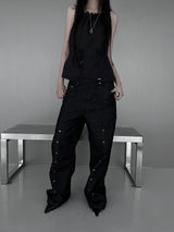 line rivet unique denim