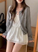 #OB Pendant Viscose Knit Round Cardigan (8color)