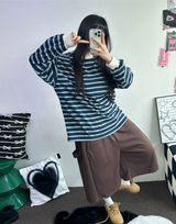 SNAP OVER BASIC BERMUDA PANTS 🩵💕🧸🤎8COLOR