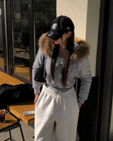 [ORIGINAL] POE Fur Hood 2-Way Zip-Up Hoodie