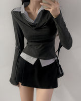 Schee Shirt Drape Knit