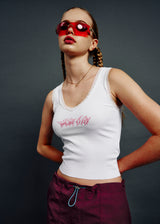 METAL LOGO TOP WHITE