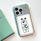 メロンパンツ マグセーフ カードウォレット(white)