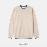 [M-L] レイヤードラウンドニット(4color)
