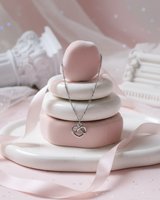 [tripleS Lynn Necklace] Pretzel Collarbone Necklace - Silver Color
