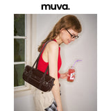 muva.本革 フラップ ワンショルダー バッグ