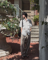 Summer Cooling Linen Half Banding Slacks