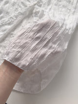 Shining Wrinkle Collar Blouse