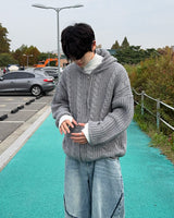 ノティニットフーディージップアップ (Beige)