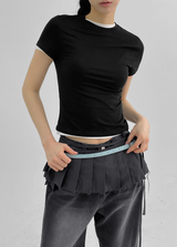 [MADE] ダビパテンセルラウンド半袖Tシャツ (Tencel 92%)