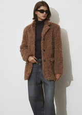 FAUX FUR SINGLE JACKET