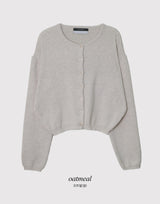 Nature Cashmere Crop Lambswool Knit Cardigan (9color)