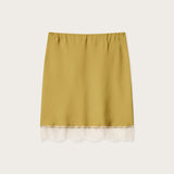 Rose Stain Lace Mini Skirt