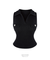 Hazel button sleeveless (2color)