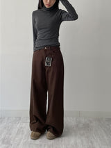 [Brushed クロンボーダータートルネックTシャツ