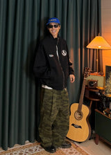 Globe stitch oversized jacket 