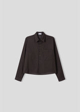[Unisex] リネンクロップチェックシャツ ver.2(3color)