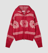 No.1453 cowichan hood KNIT ZIP-UP (3color)