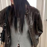 ラウンドネッククロップロングスリーブカーディガン