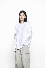 25SS DAMAGE WASHED WIDE CARGO PANTS IVORY