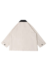 Eco Leather Half Jacket (Ivory)
