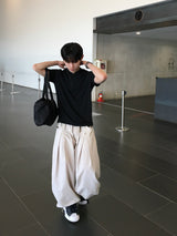 Mier Linen Cut-out Wide Pants 4C