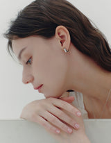 26SS★ Volume Square (C) One-Touch Earrings
