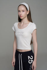 Soft Club signature top, Ivory