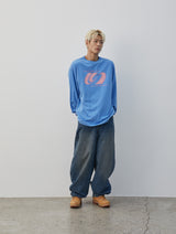 Halftone Logo Long Sleeve (Light Blue)