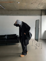 LMN Wayne Layered Hooded Coat (2 colors)