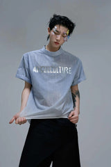Ombre Denim Look Boxy Tee