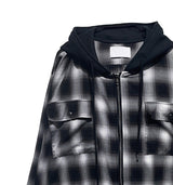 Philly loose fit checked hoodie jacket