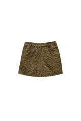 LEOPARD MINI SKIRT / BEIGE