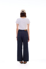 HEART SLOGAN CROP T-SHIRT / BLUE