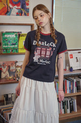 ラッキーデイクロップリンガーTシャツ