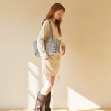 Wool Tweed Bag White