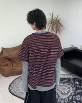 エーダーストライプ半袖Tシャツ