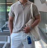 Air Cool Button Collar Short Pants Knit
