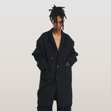 RELABEL 23AW Deconstructed Patchwork Fabric Long Coat