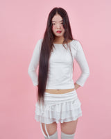 レースゲイターフリルスカート [IVORY]