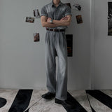 ASCLO Coolever Two Tuck Wide Denim Pants (3color)