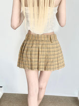 1361. Lovin check sh pleats mini sk (2color)