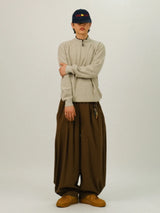 DM Color Contrast Half Zip-Up Knit